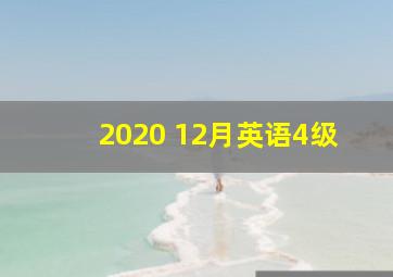 2020 12月英语4级